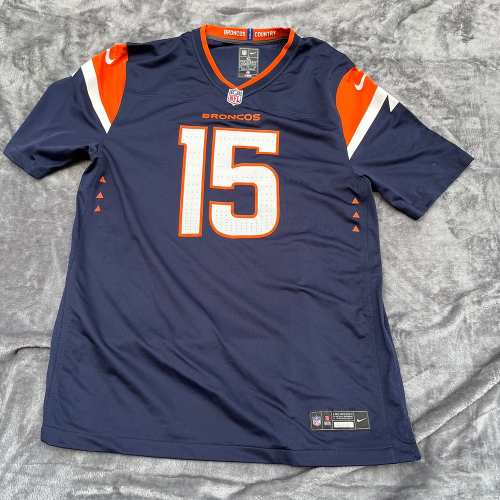Nike NFL Denver Broncos Nik Bonitto #15 Alternate Jersey Size XL Navy Blue